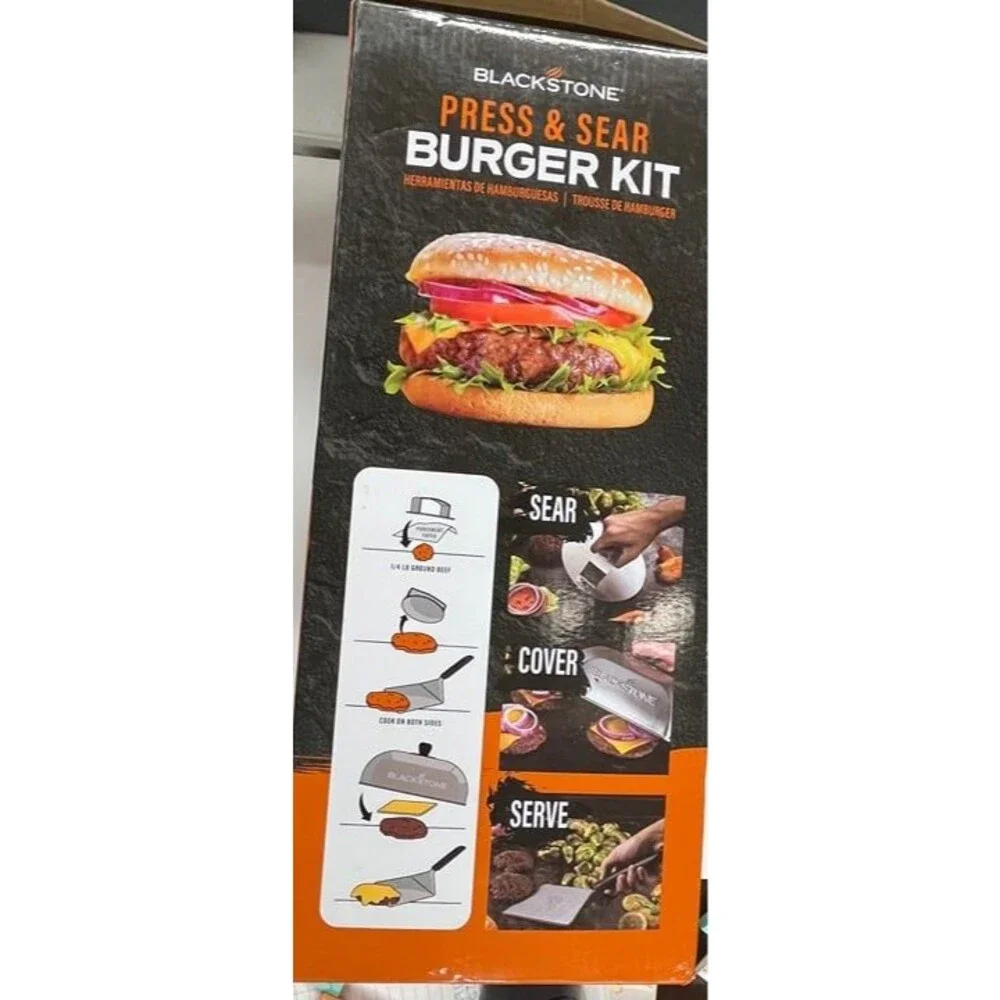 NEW in the Box Blackstone 3pc Hamburger Grill Tool Set Black